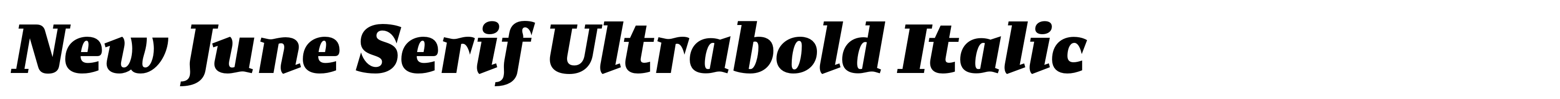 New June Serif Ultrabold Italic
